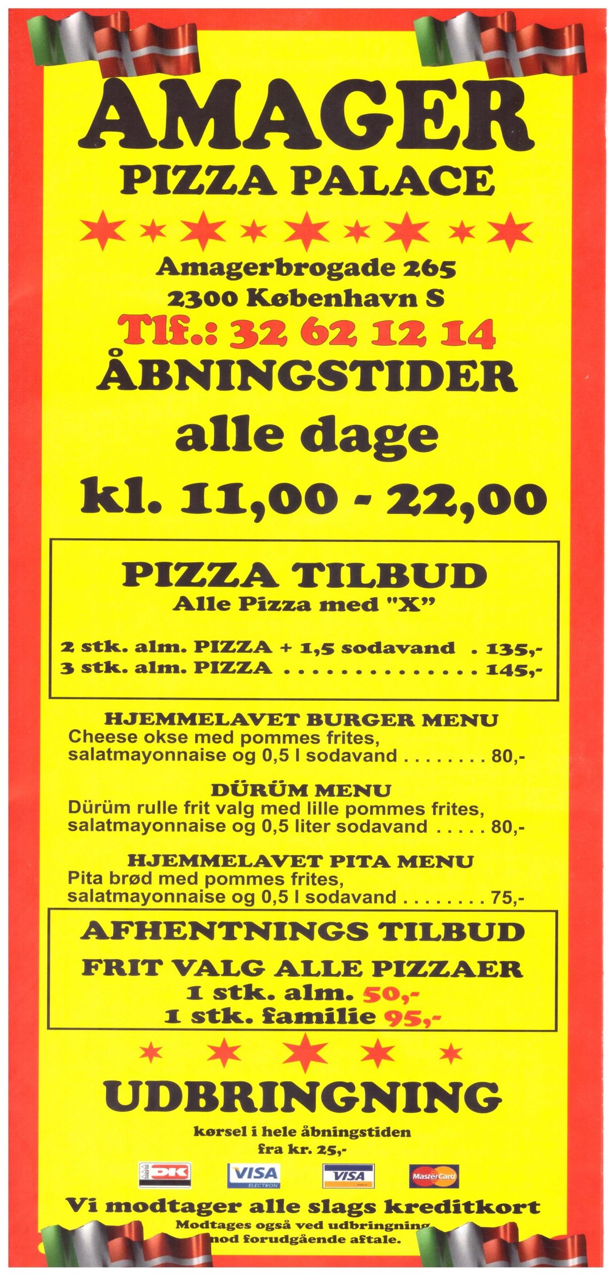 Amager Pizza Palace – Amagerbrogade 265 – 2300 københavn S.