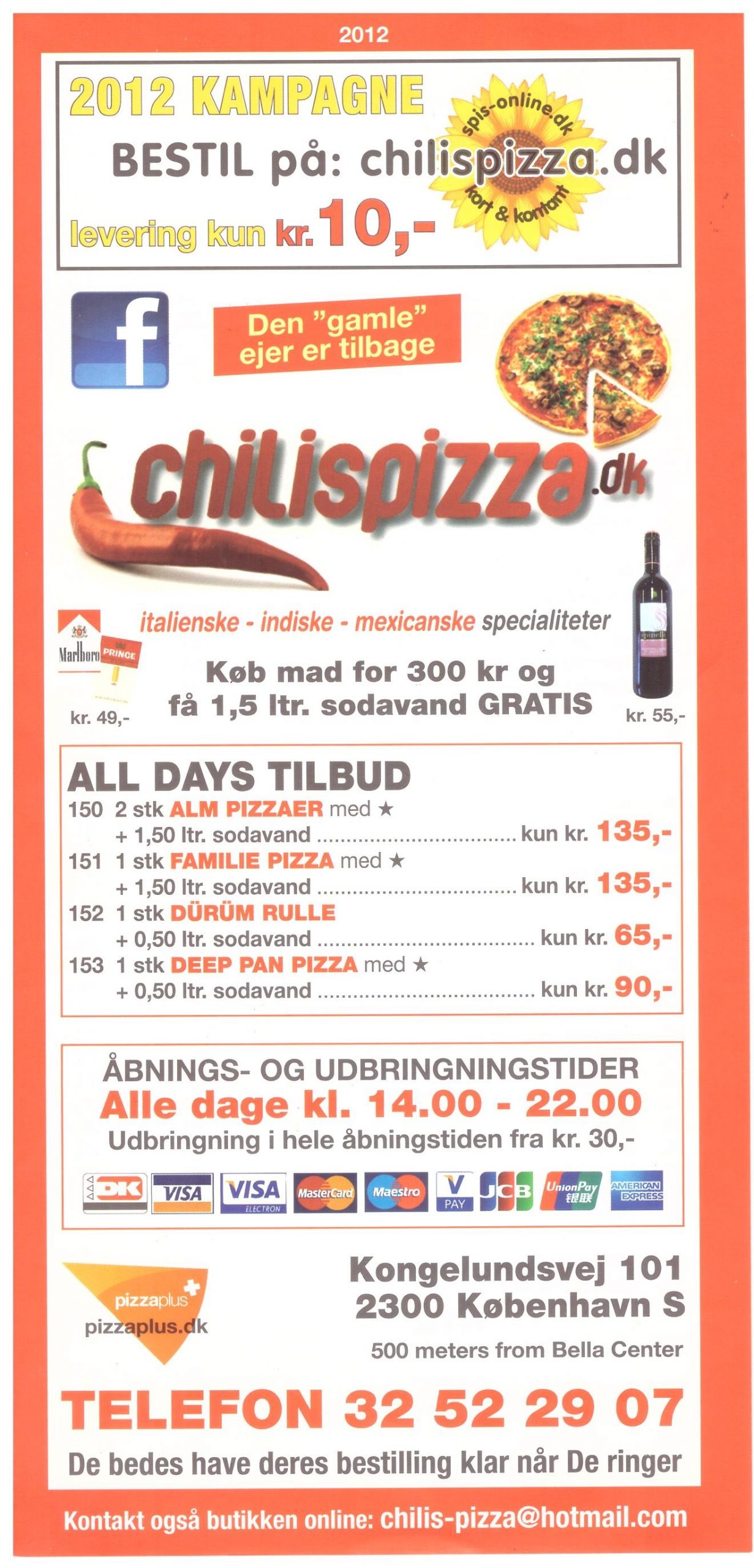 Chilispizza – Kongelundsvej 101 – 2300 København S